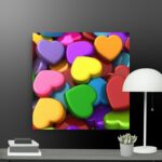 Hearts canvas