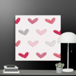 Love hearts canvas