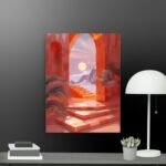The moon canvas