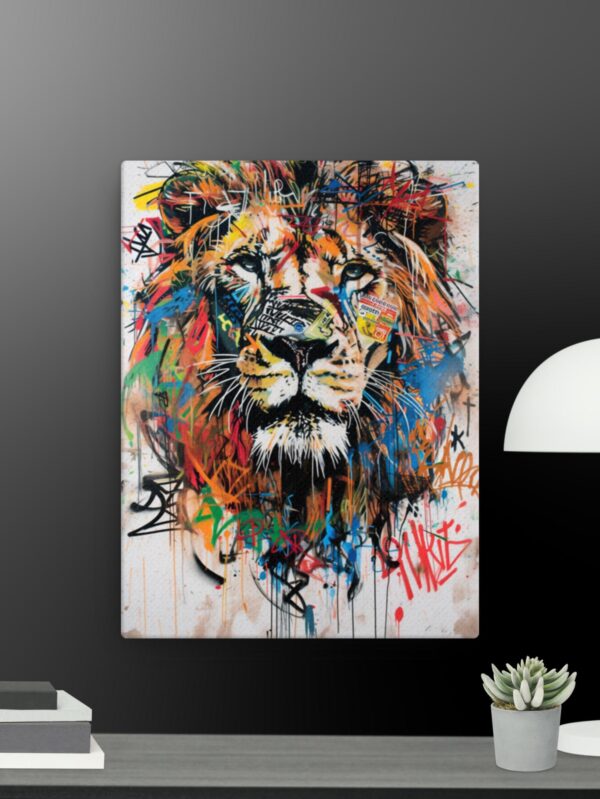Large Lion Pop Art Canvas - 12×16