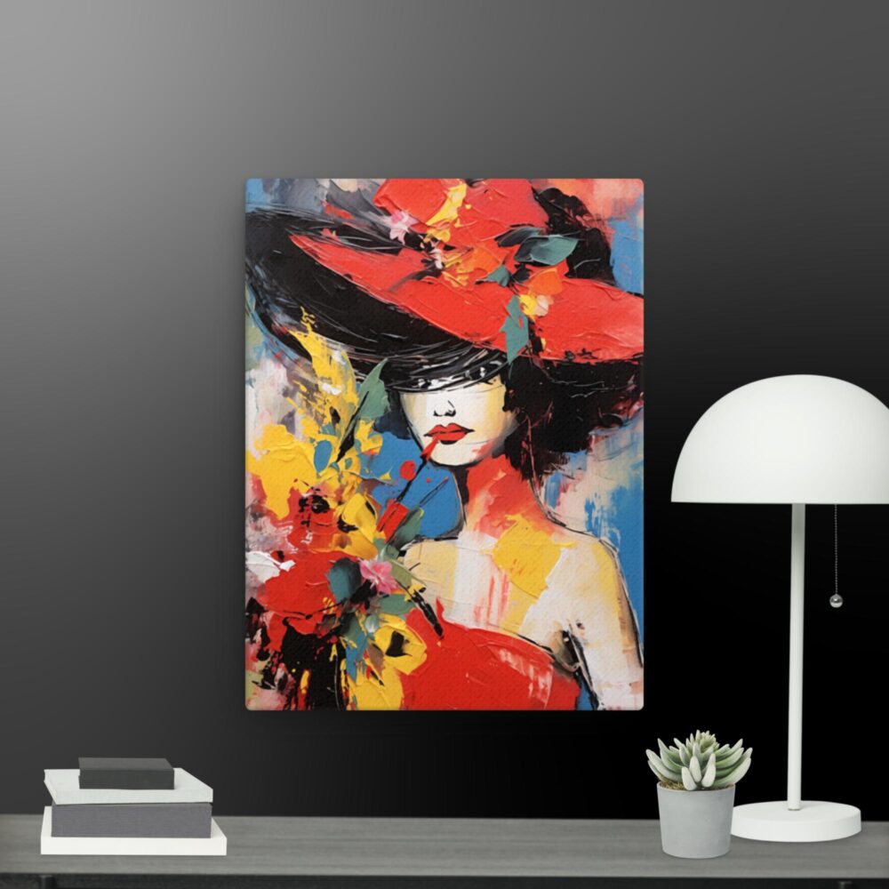 The Woman in Red Canvas