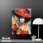 The Woman in Red Canvas