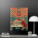 Retro car canvas