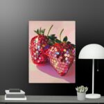 Retro Strawberries canvas