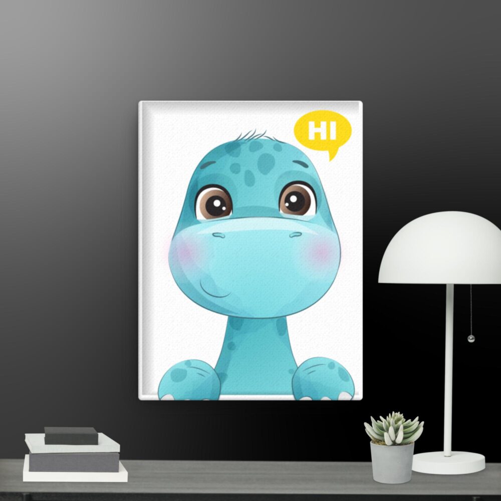 Dinosaur Hi canvas