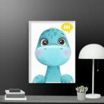 Dinosaur Hi canvas