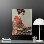Japanese Lady on the decks canvas
