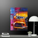 Colourful car canvas