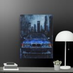 Dark Background BMW canvas