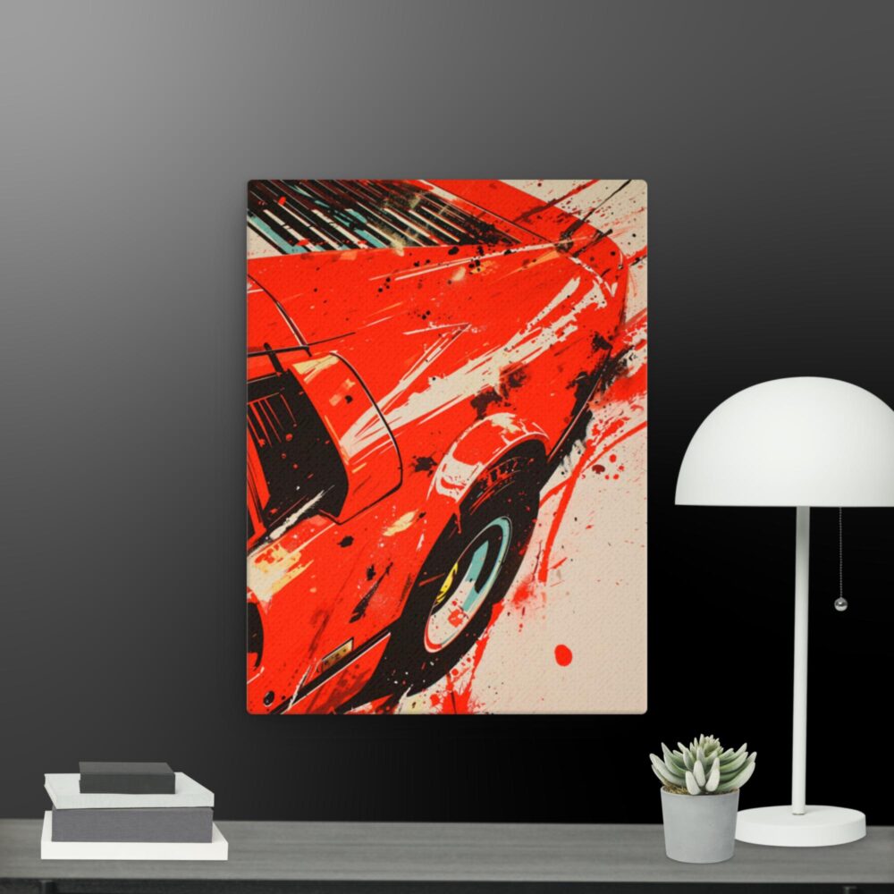 Red car canvas