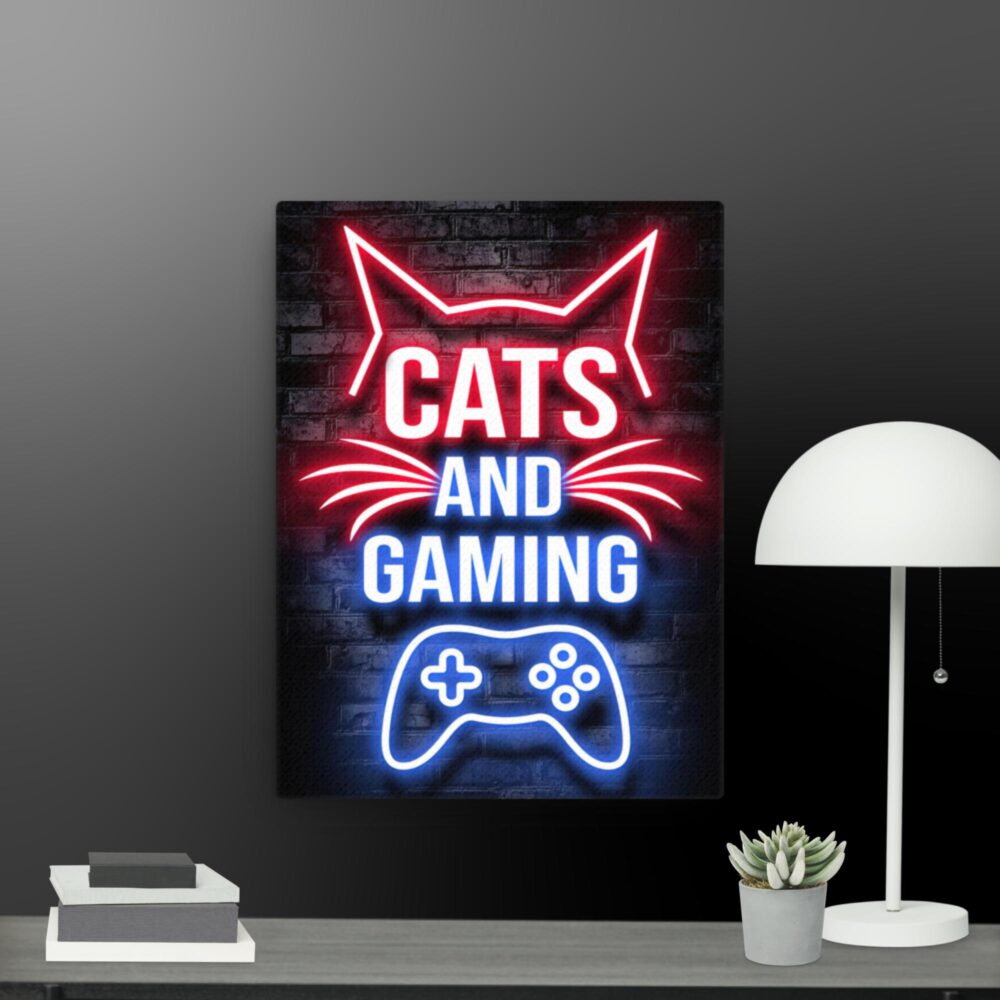 Cats and Gaming canvas