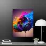 Colourful gaming headset canvas