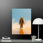 Astronaut walking the water canva