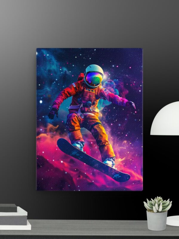 Astronaut on skateboard canvas - 12×16