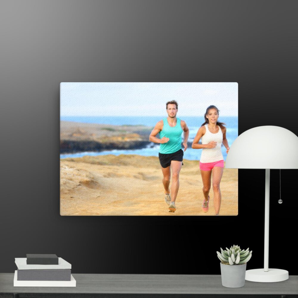 Running on the beach canvas - Image 2