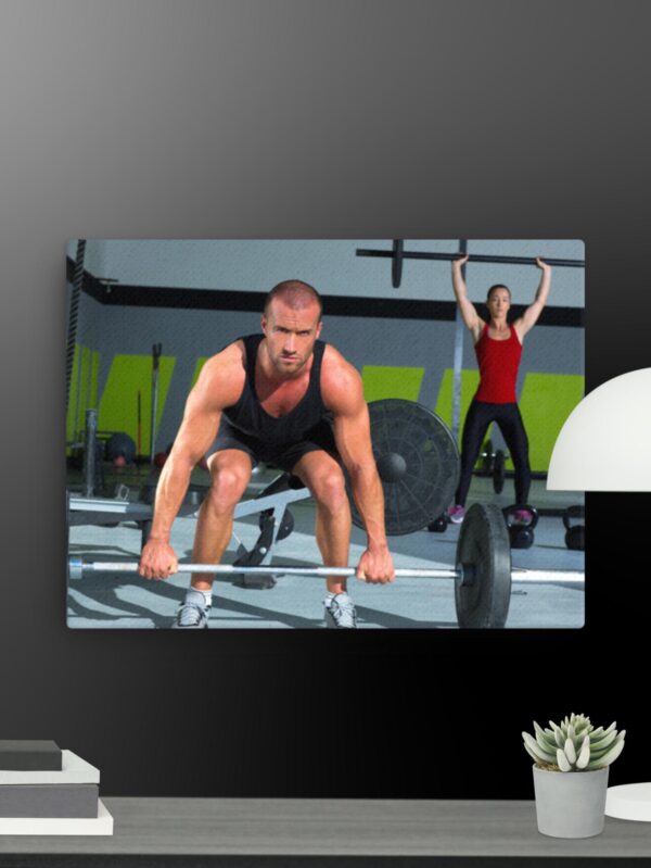 Lifting weights canvas - 12×16