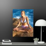 Yoga by the sea canvas