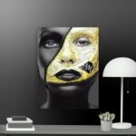 Black and Gold Close Up canvas