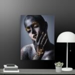 Black Gold Glitter effect canvas