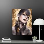 Black Gold Glitter Effect canvas