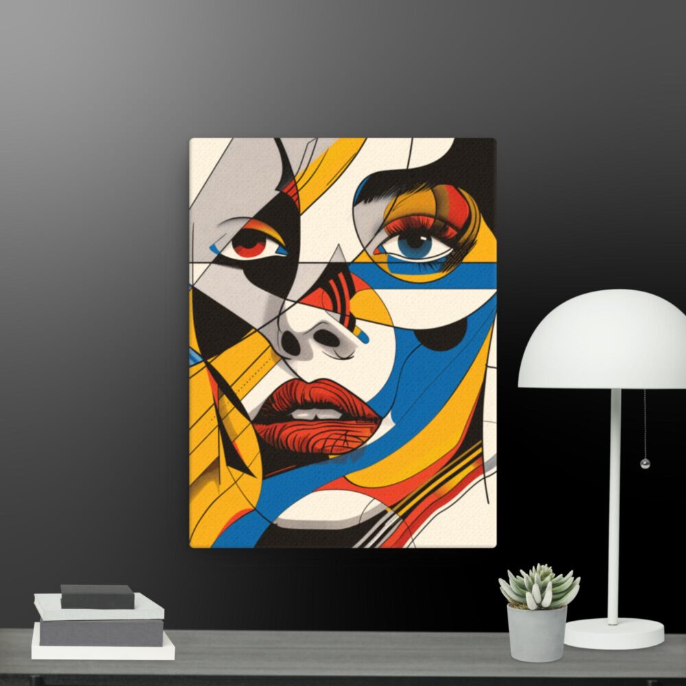 AI Woman close up canvas