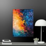 Abstract Stars in the sky canvas