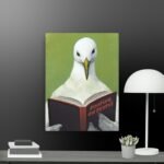 Funny Seagull Toilet canvas