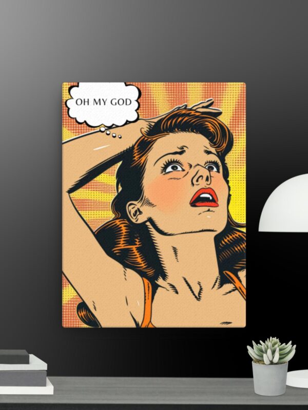 Pop Art oh my god canvas - 12×16
