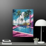 By the pool canvas