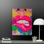 Colourful lips canvas