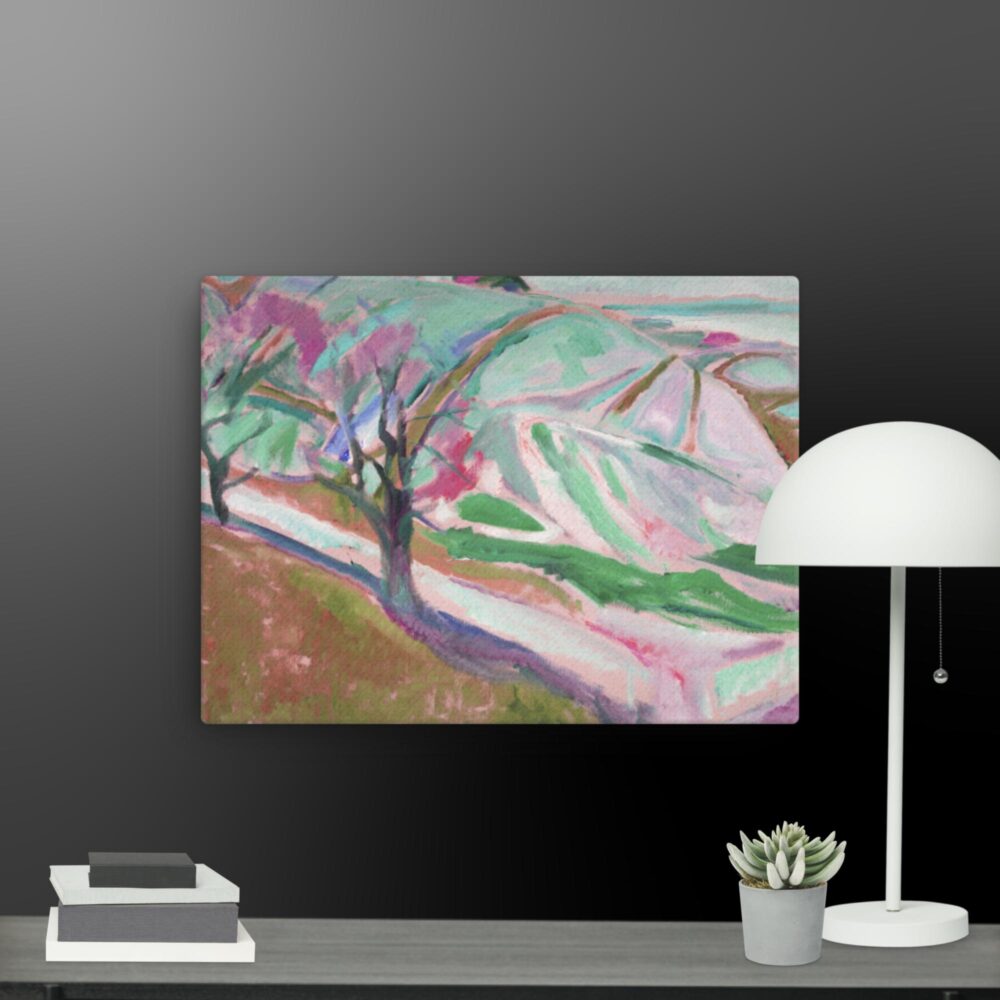 Colourful Tree scene canvas - Image 2