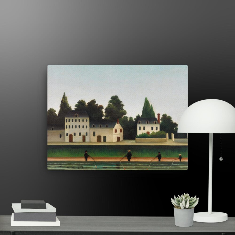 Landscape and four fisherman canvas - Image 2
