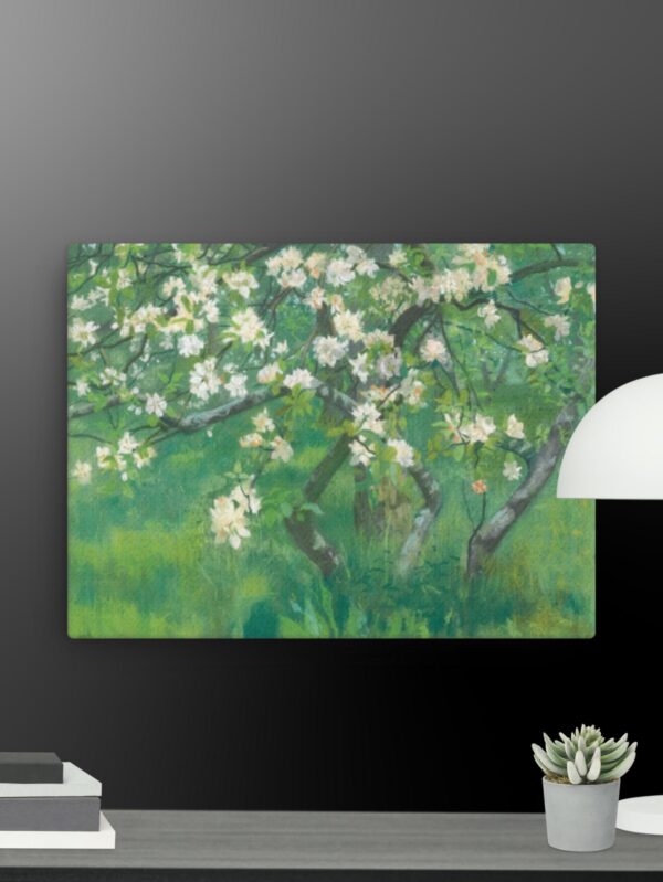 White flower scene canvas - 12×16