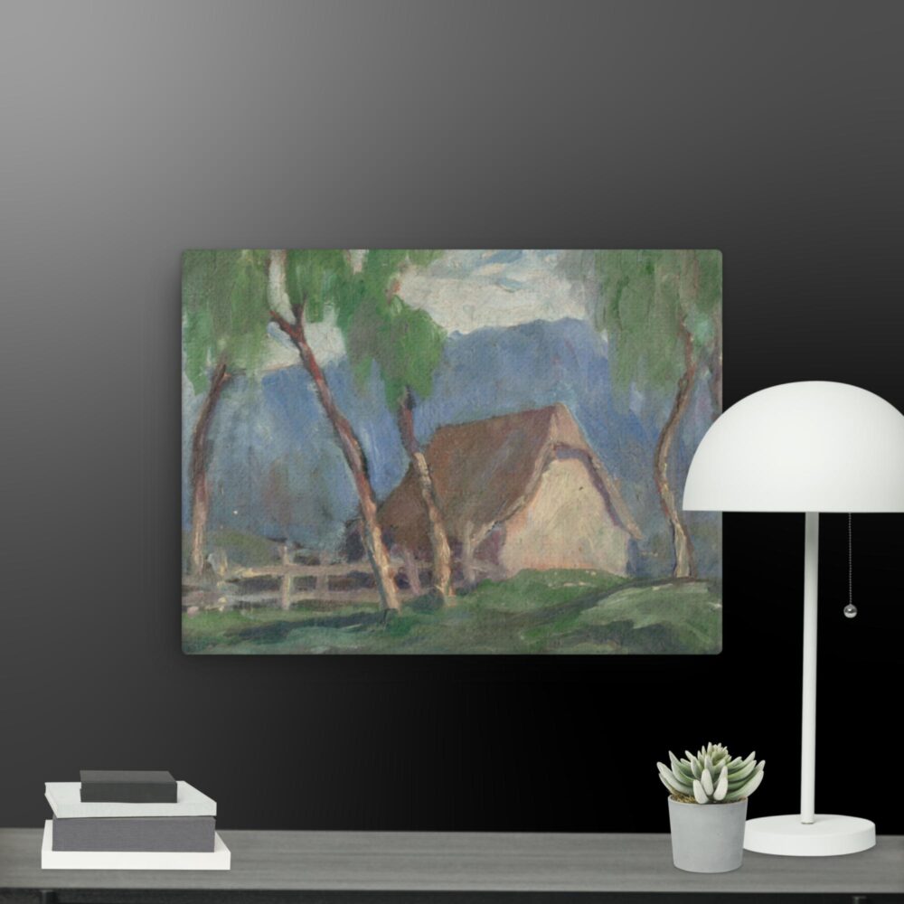 Landscape with birches canvas - Image 2