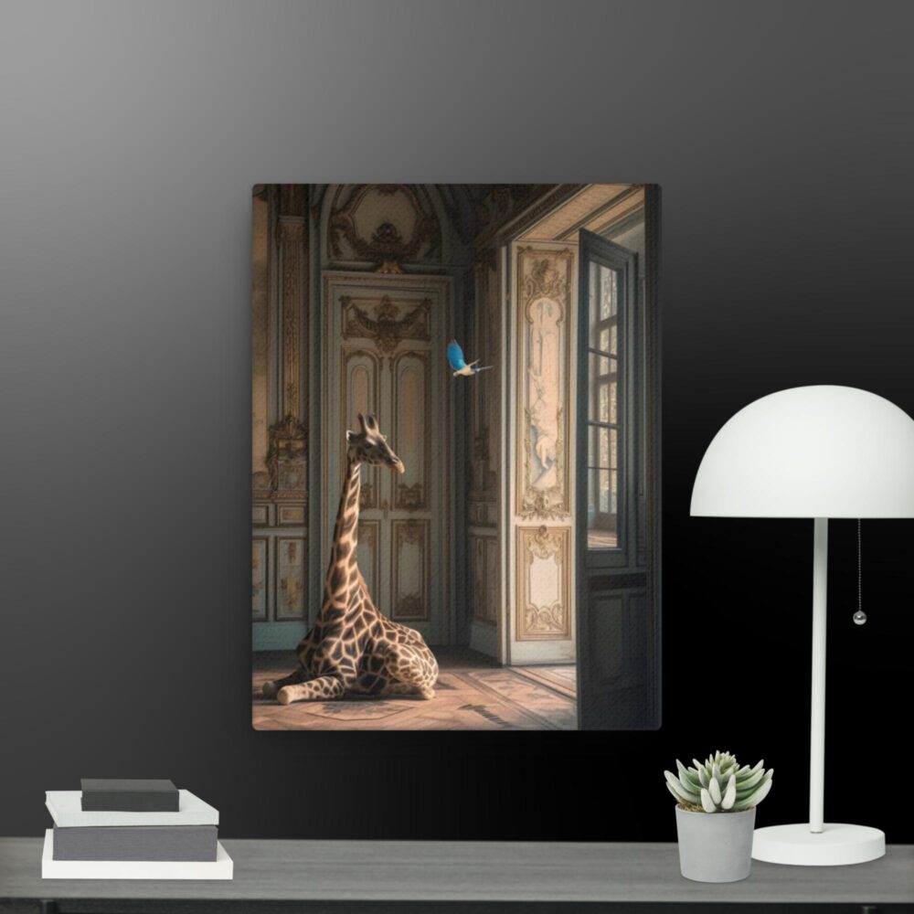 Giraffe Scene canvas