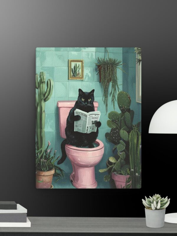 Black cat canvas - 12×16