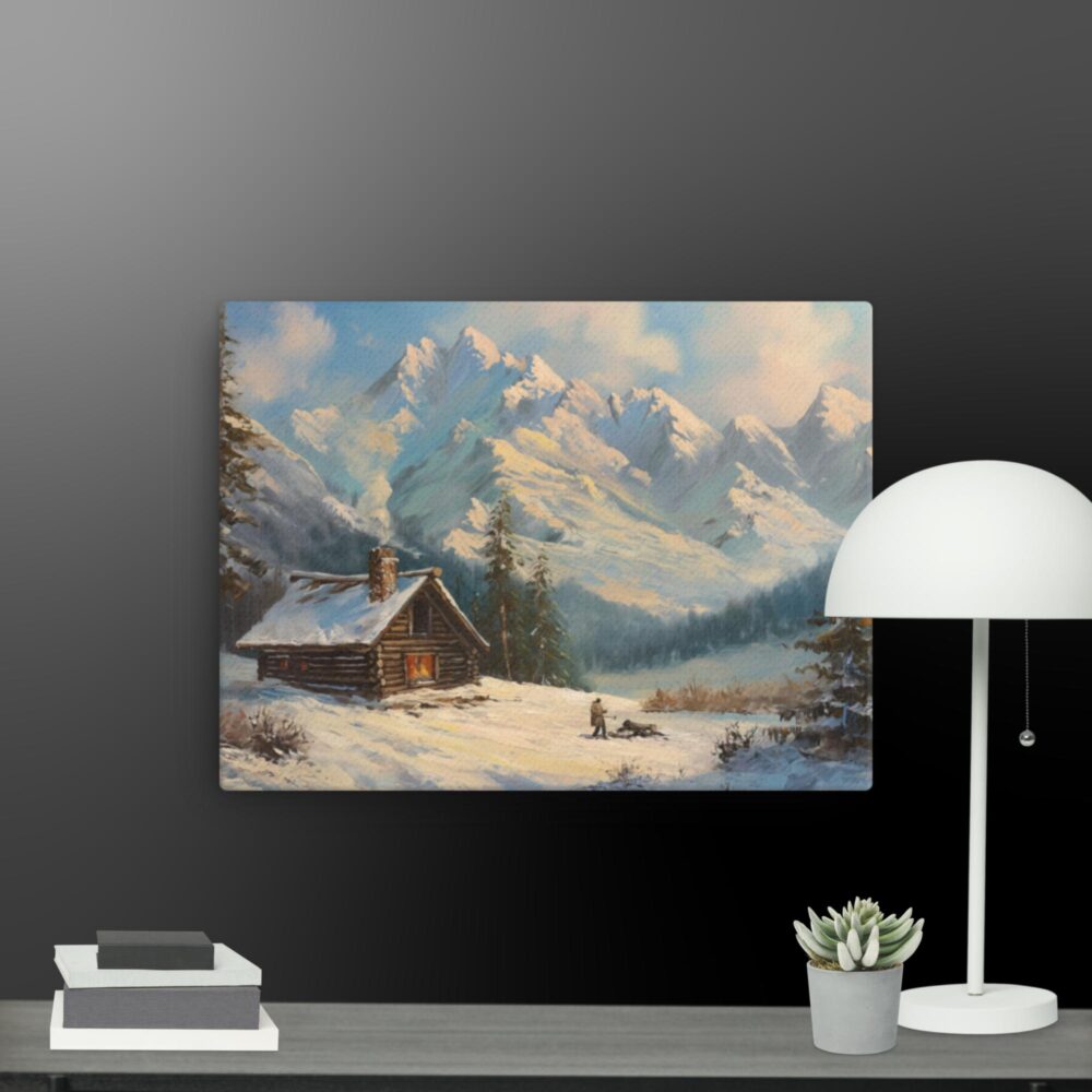 AI Wintery Scene canvas - Image 2