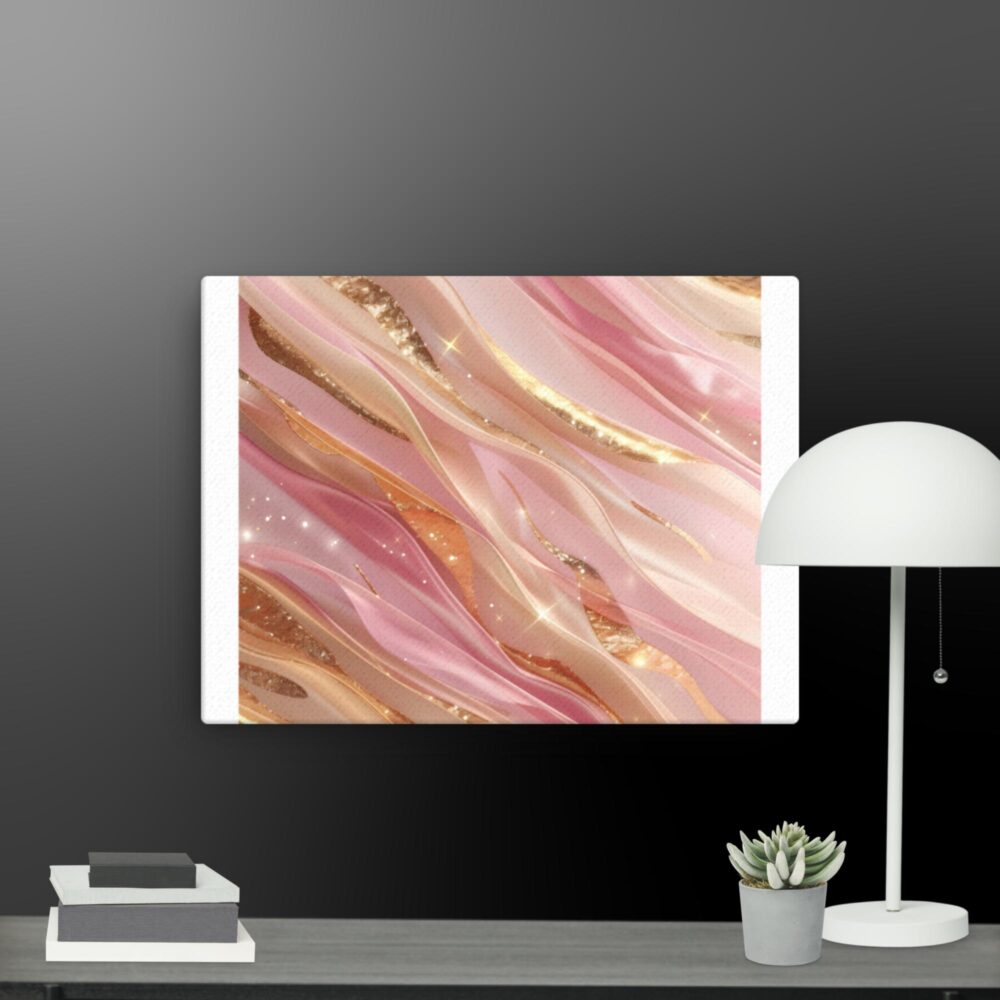 Gold and Pink Sparkle canvas - Image 2