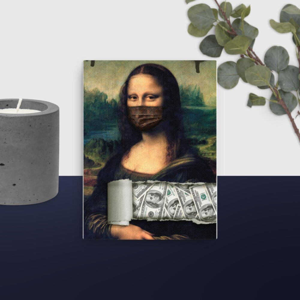 Funny mona canvas