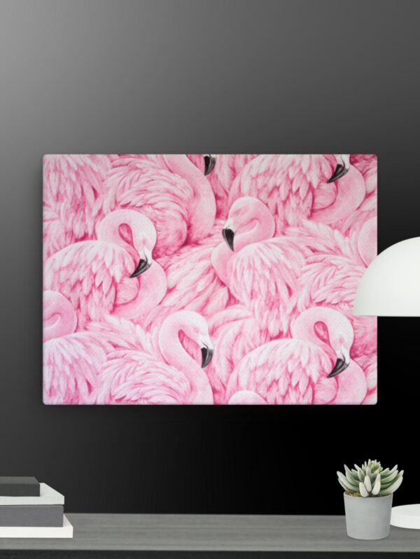 Flamingo frenzy canvas - 12×16