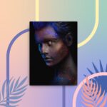 Glittery male canvas