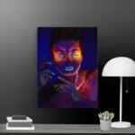 IIlluminated woman canvas
