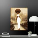 Bright afro scene canvas