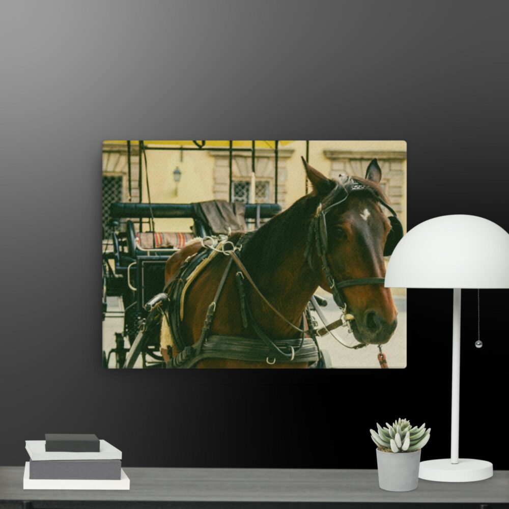 Horse with cart canvas - Image 2