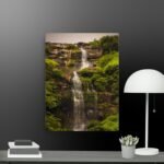 Fast waterfall scene canvas