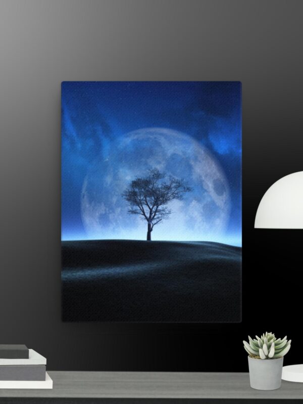 Blue moon scene canvas - 12×16