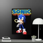 Sonic with gold ring canvas