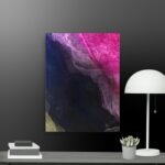 Pink marble effect canvas