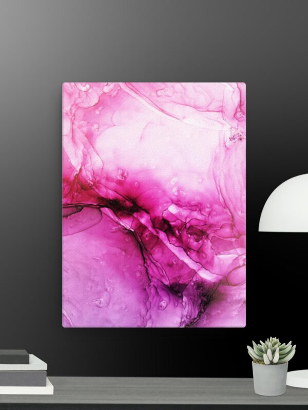 Pink glittery effect canvas - 12×16