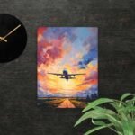 Bright Plane scene canvas